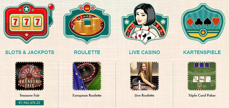 777 Casino Spielangebot