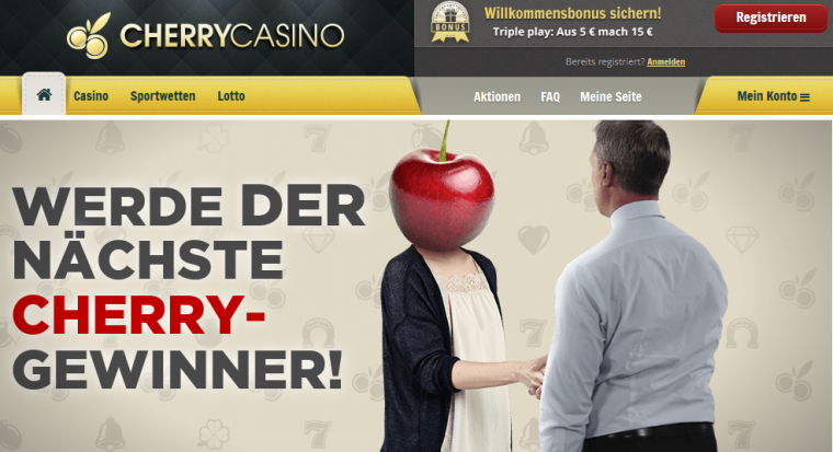 Cherry Casino Webauftritt