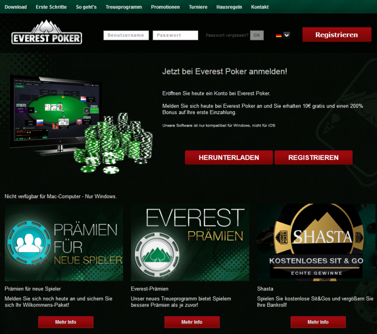 Everest Poker Pokersoftware