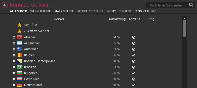 CyberGhost Verwendung